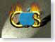 MBburningGthree.jpg Logos, Apple Apple - PowerMac G3 blue blueberry fire flames burning
