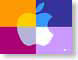 WWappleColors.jpg Logos, Apple colors colours purple lavendar lavender blue orange